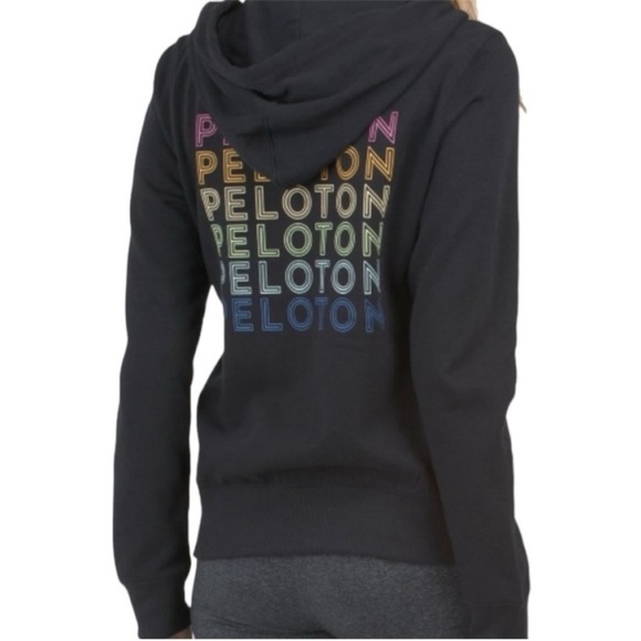 Peloton Ultimate Zip Up Black Hoodie Sz M NWT - Picture 1 of 8